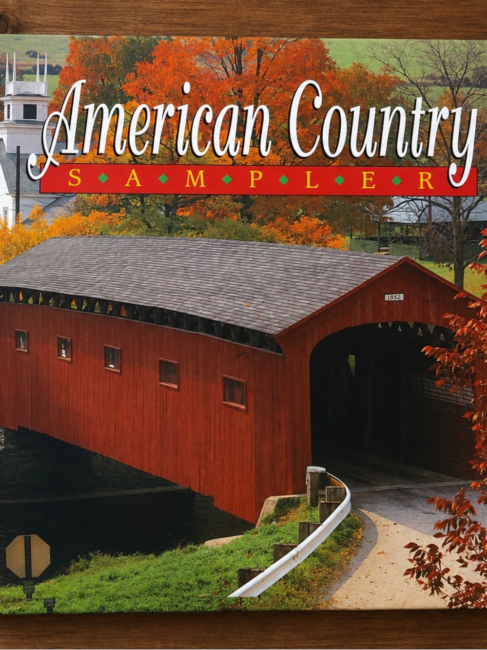 American Country Sampler Book - Red Covered Bridge